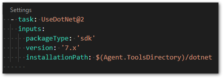Use .NET Core task in YAML syntax in Azure Pipelines