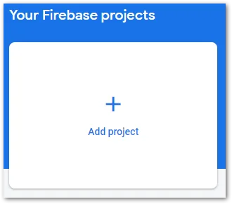 Screenshot while adding a new firebase project by author