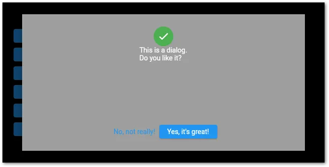Flutter Dialog example by author