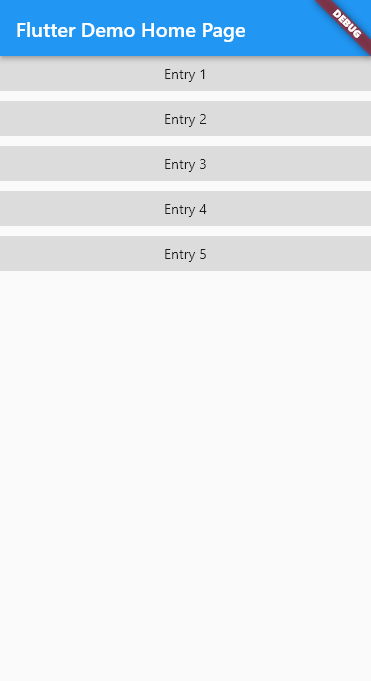 Demo application using swipe to delete in a ListView of a Flutter application