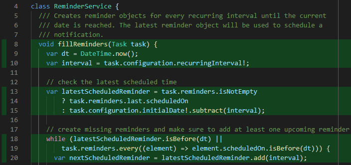 Screenshot of Coverage Gutters in VS Code