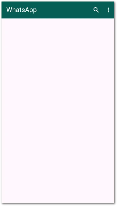Screenshot of the demo app after adding the app bar with title and action\u00a0icons