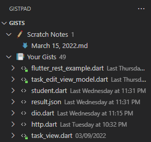 Screenshot of GistPad in VS Code