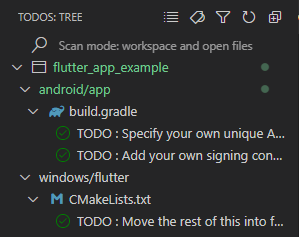 Screenshot of Todo Tree in VS Code