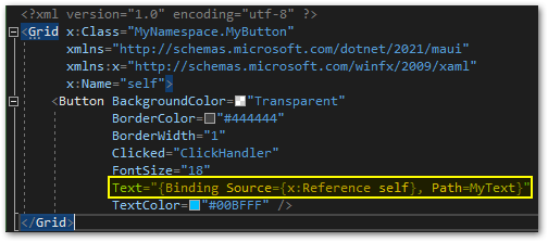 Verify that the binding works after adding the BindableProperty in code behind in .NET MAUI