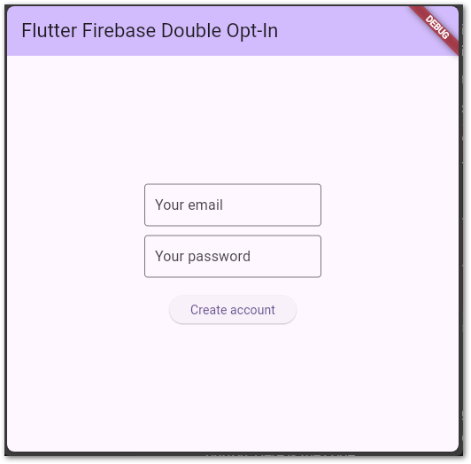 Flutter web app registration form to create an account with Firebase Authentication