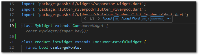 Cody autocomplete suggestion in VS Code