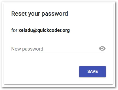 Choose a new password for your account