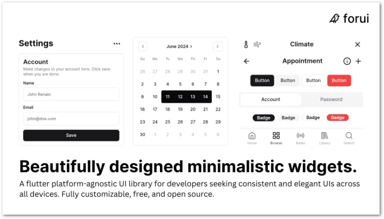 Forui widgets for Flutter apps